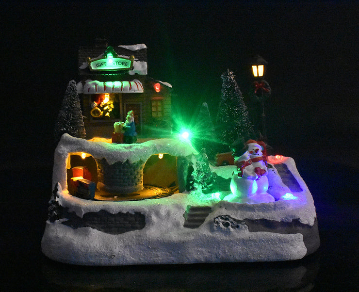 Christmas Glowing LED Light Music House Christmas Decorations